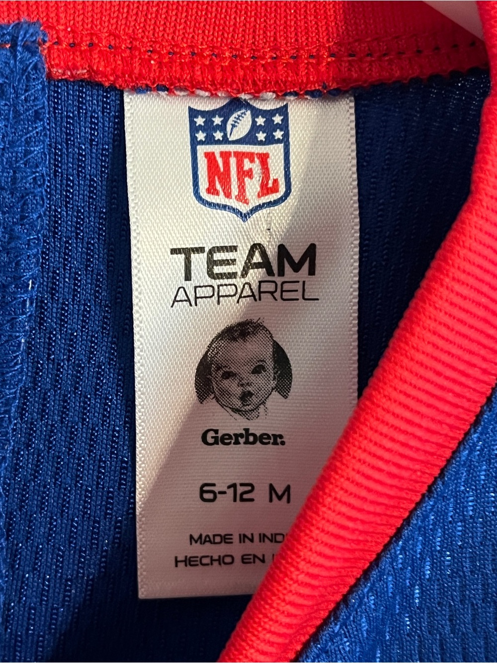 NWT Gerber NFL Apparel Buffalo Bills Girls 6-12 months top no bottoms - Picture 5 of 5